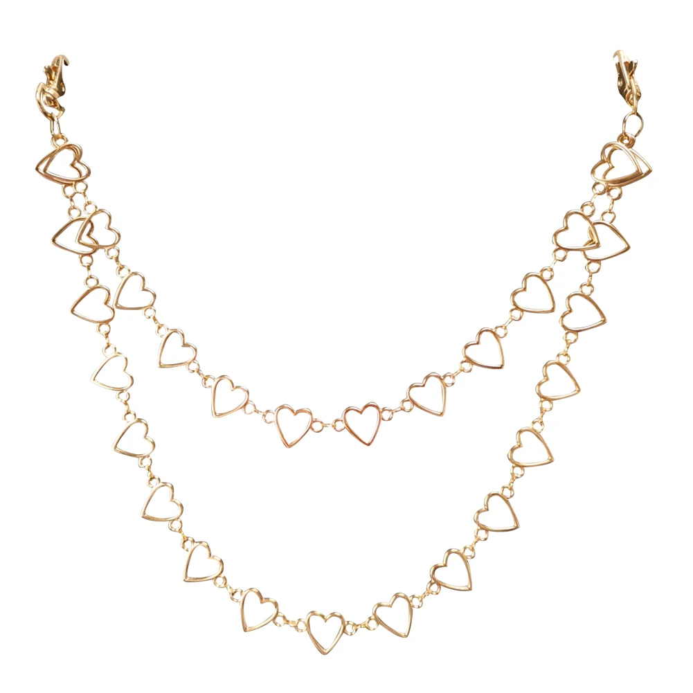 

Punk Simple Heart Shaped Waist Chain Unisex Metal Belt Chain Pants Decoration