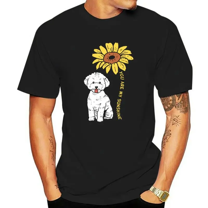 You Are My Sunshine Bichon Frise Sunflower Dog Lover Подарочные футболки Топы и Распространенные