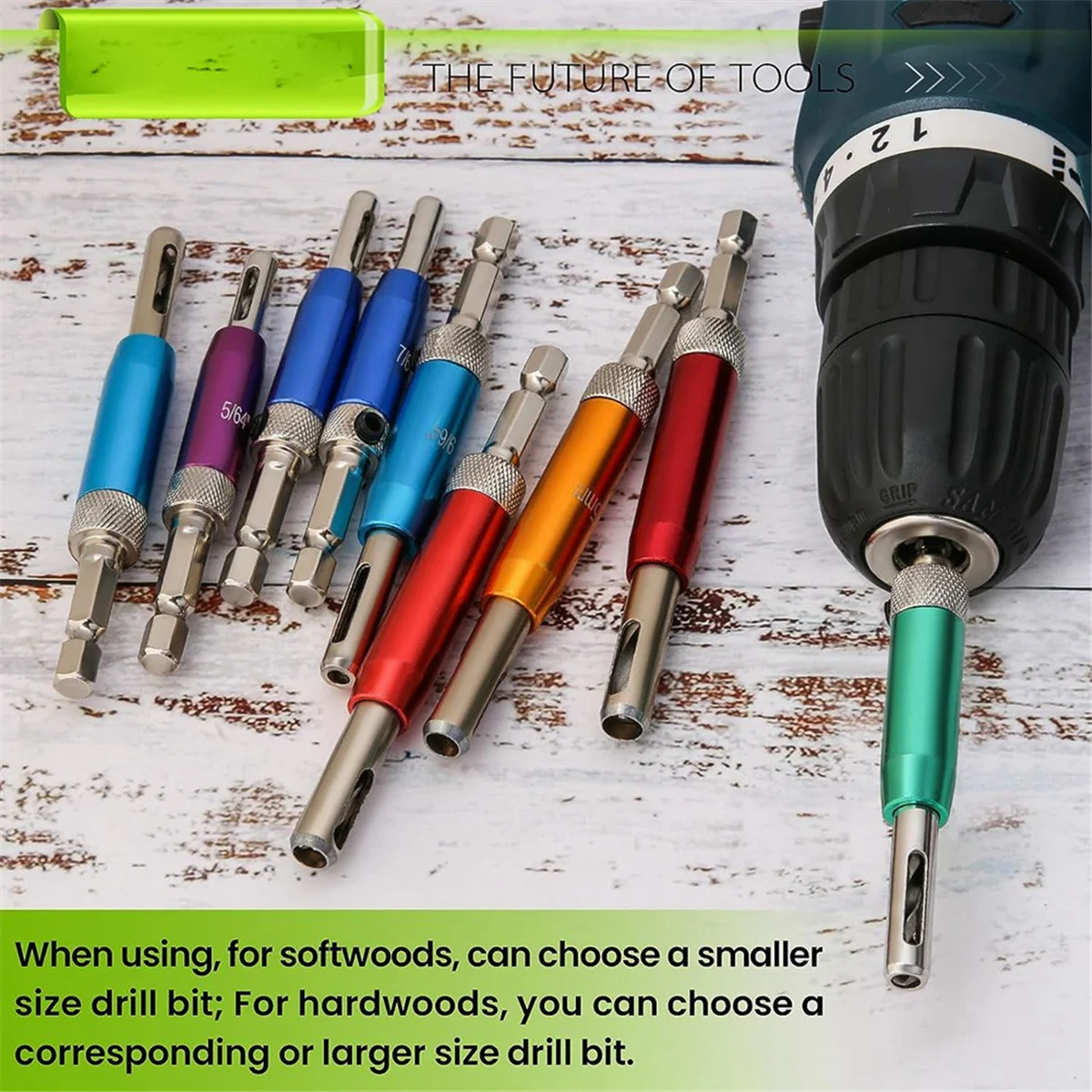 Набор самоцентрирующихся сверл 1/4-дюймовый шестигранный хвостовик набор