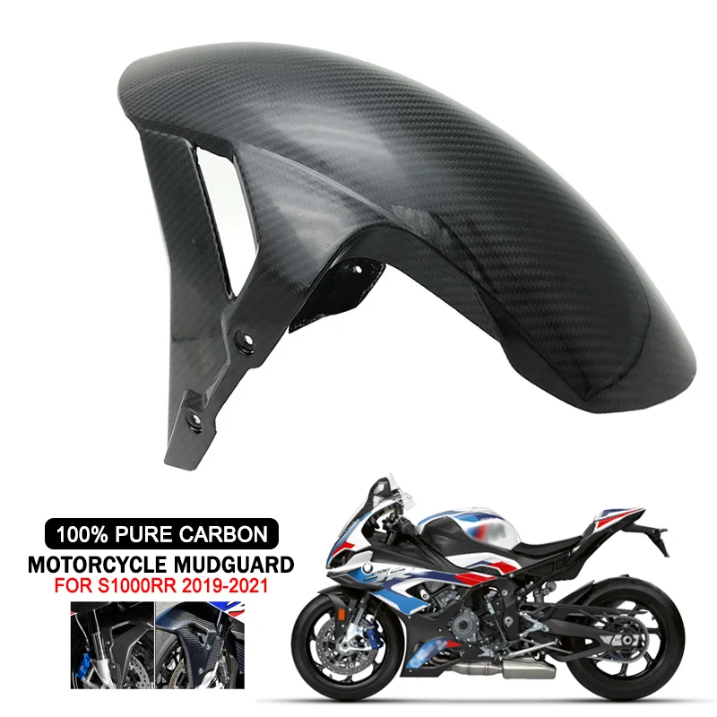 

Real Carbon Fiber Mudflap Fit For BMW S1000RR S 1000RR S1000 RR S1000 RR 2019 2020 2021 Front Fender Mudguard Splash Guard