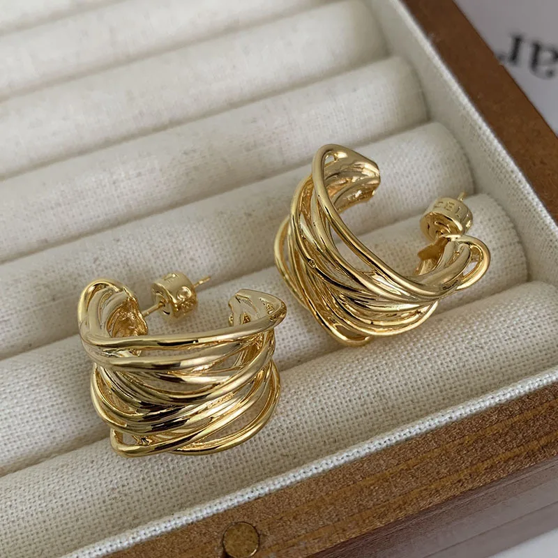

Bilincolor Multi-layer Ring Earrings for Women