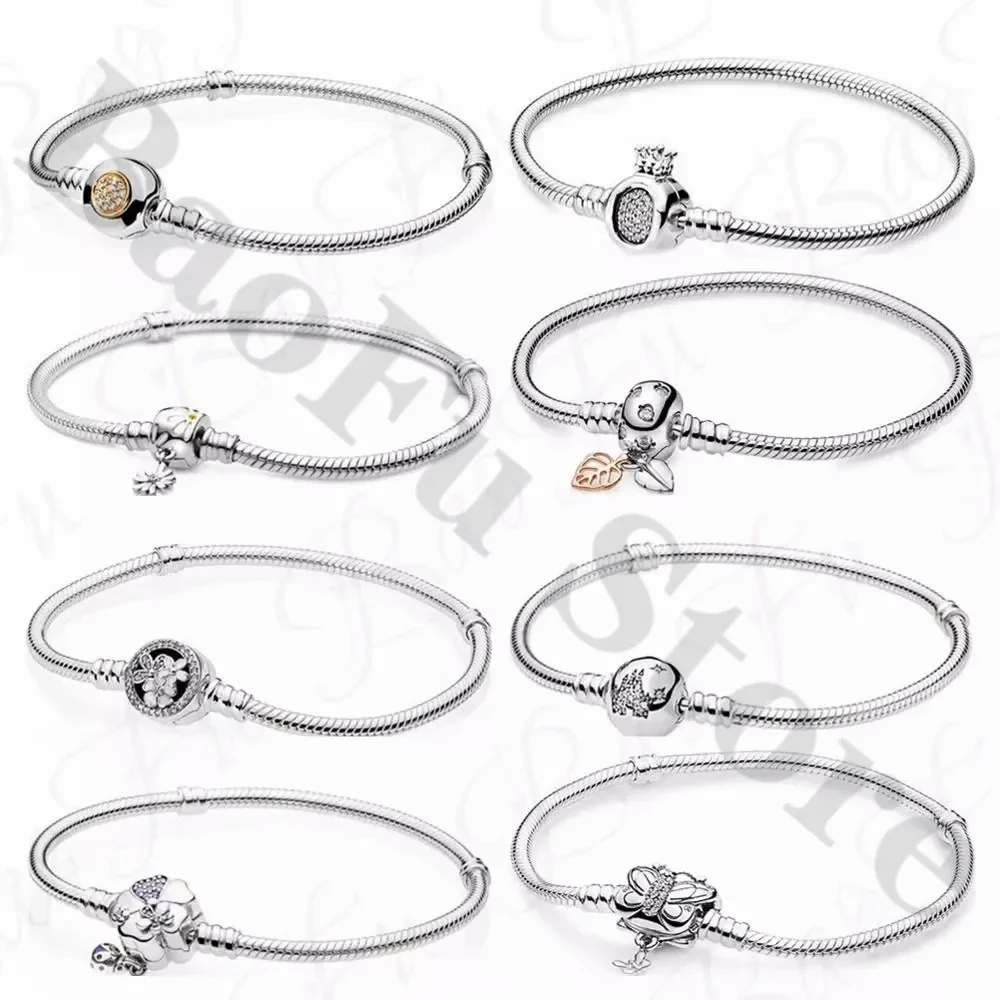 Женский браслет со змеиным плетением