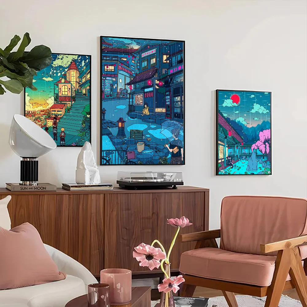 Аниме-постеры Miyazaki ghiвеликолепные белая бумага принты постеры художественное