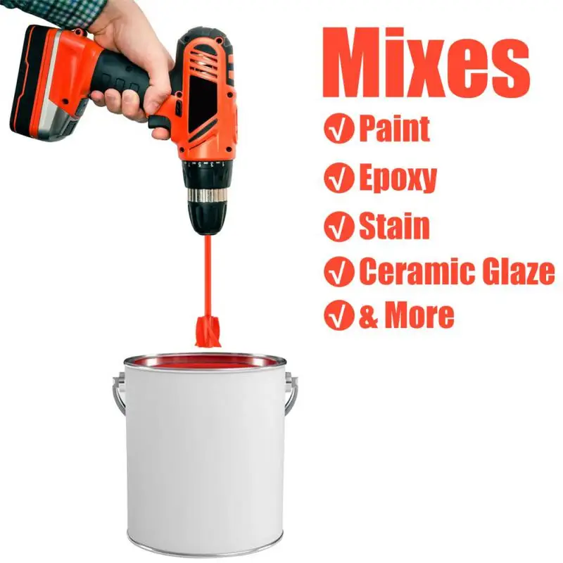 

Plastic-Consistent Even Flow Stirrer Paddle Epoxy Mixer Paint Mixer Drill Attachment -Helix Mixer for Paint Epoxy,Resin