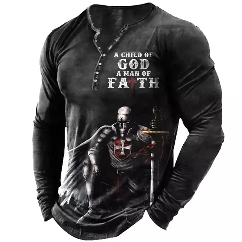 

Vintage Long Sleeve T Shirt For Men 3d Print Men's Skull T-shirts Street Hip Hop Cotton Tops Oversized Tees Shirt Men Clothing