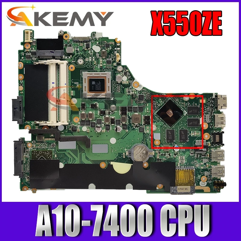 

X550ZE With A10-7400 CPU Mainboard For ASUS VM590Z A555Z X555Z X550ZE X550ZA X550Z X550 K550Z K555Z Laptop Motherboard 100% Test