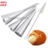 2 4pcs cream icing piping puff nozzle tips stainless steel cupcake puffs injection russian syringe confectionery pastry tool