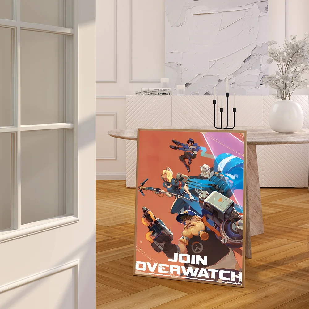 Игра O-Overwatch винтажные постеры липкие комнаты домашний бар кафе Декор кавайный
