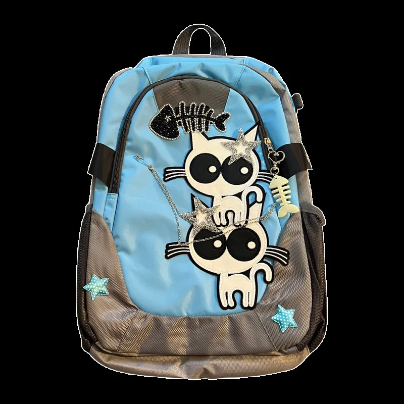 

Fashion Man's Women's Backpack Trendy Graffiti School Bag For Boys Girls Nylon Large-capacity Waterproof Student Travel Backbags