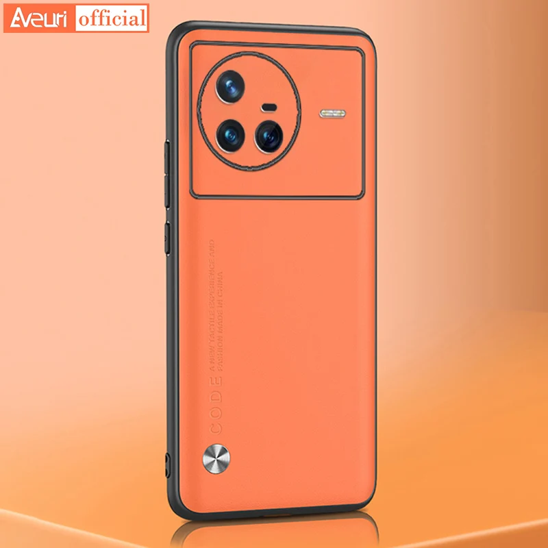 

Luxury PU Leather Case For Vivo X50 X60 X70 Pro Plus X51 5G Cover Business Silicone Matte Phone Case For Vivo X80 Pro Coque