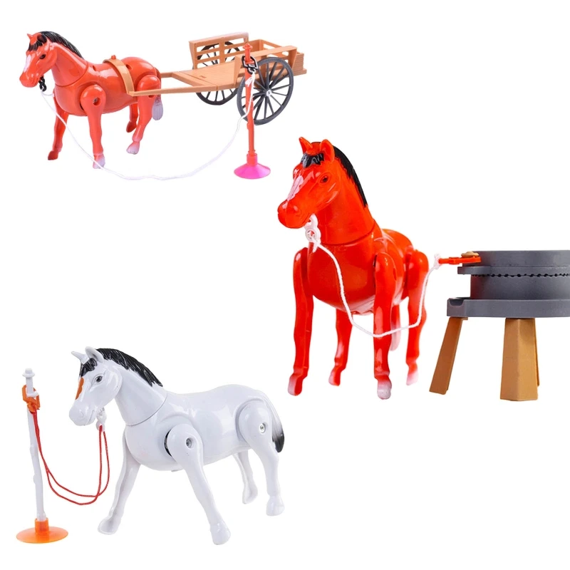 

Interest Children's Plastic Horse Toy Walking Around Kids Party Christmas Gift Relieve Stress Kids Birthday Gift