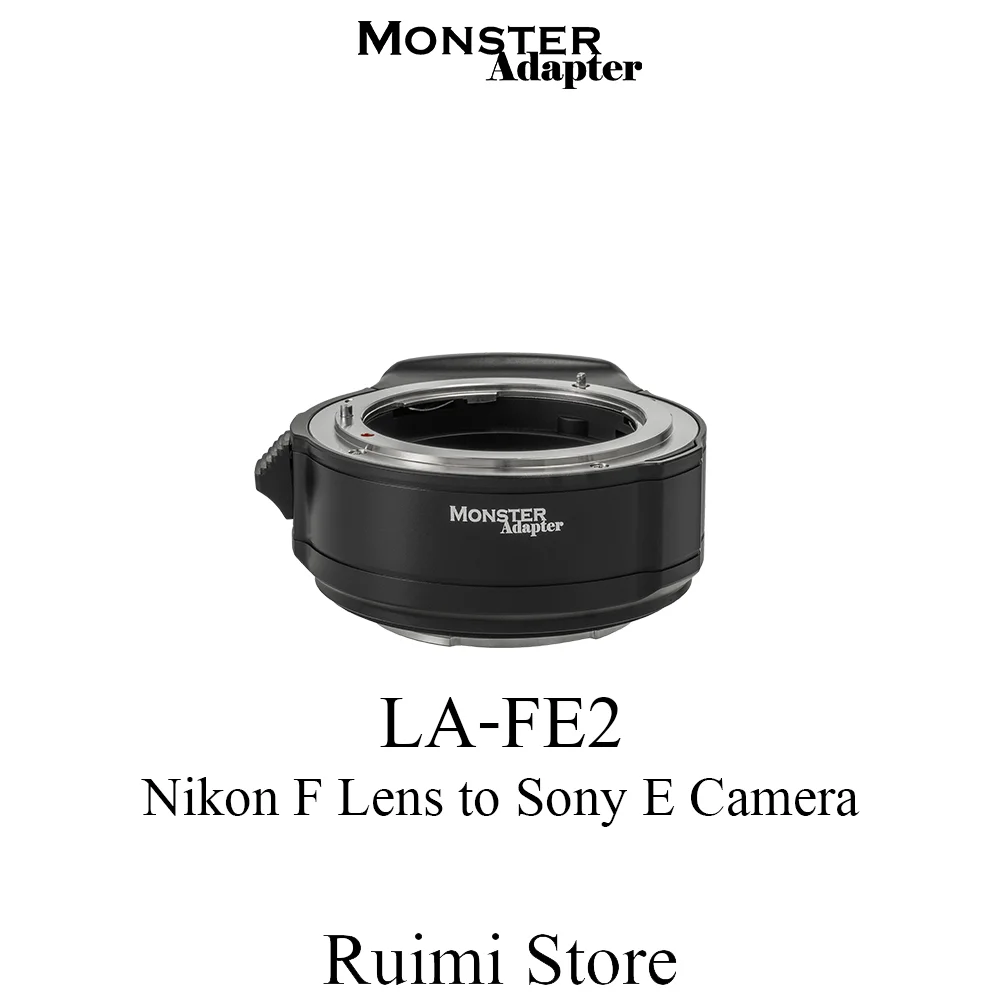 Фото Переходник для объективов Monster LA-FE2 с автофокусом для объективов Nikon F Mount G / D к камерам Sony E №1