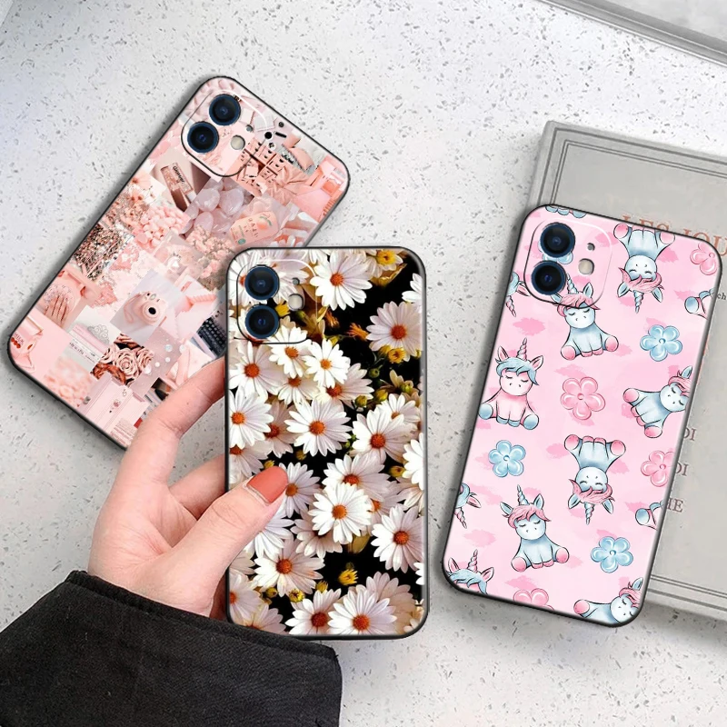 

Color Warm Healing Series 5 For Apple iPhone 13 12 11 Pro 12 13 Mini X XR XS Max SE 5 6 6s 7 8 Plus Phone Case Liquid Silicon