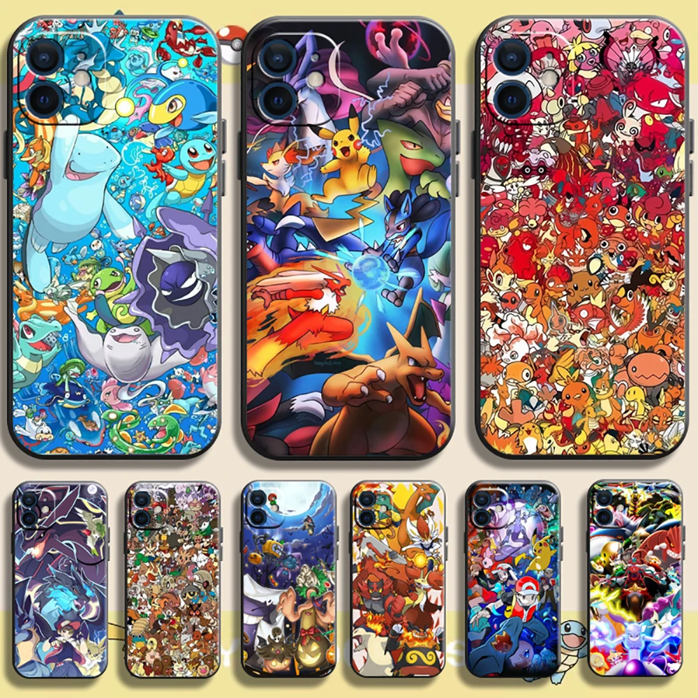 

Pokemon Cartoon Cute Case For iPhone 12 13 Pro Max Mini 11 Pro Max X XR XS MAX SE2020 8 7 6 6S Plus HOT NEW Silicone Phone Cover