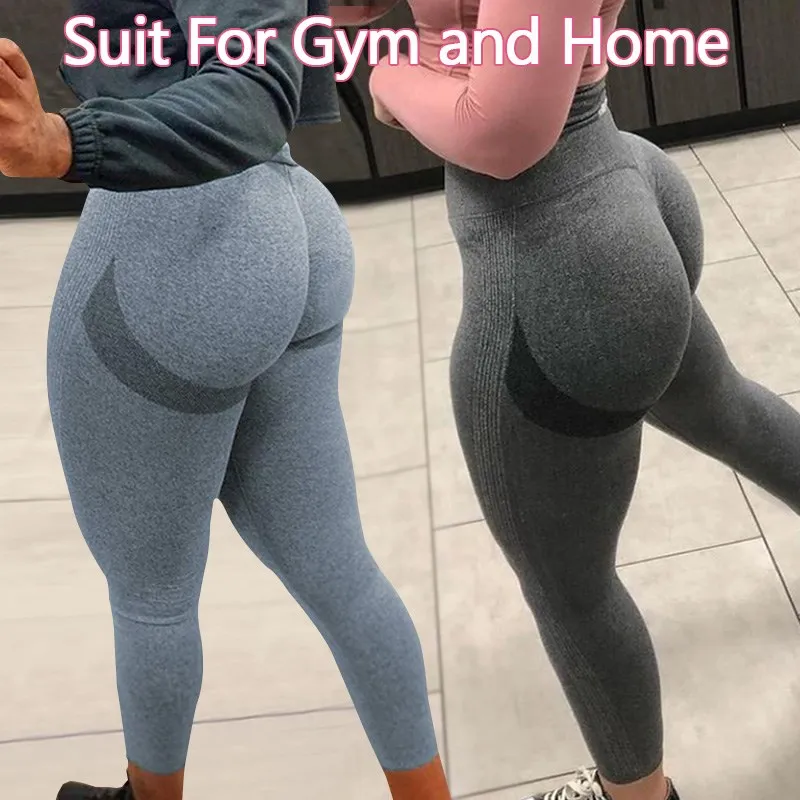 Leggings Women Bubble Butt Leggins Push Up Polyester Slim Sports Pants Booty Seamless Legging for Fitness Workout Gym Clothing