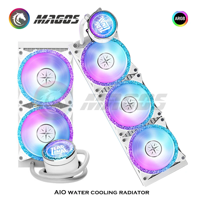 

ZEAGINAL CPU AIO Cooler for AMD Intel LGA1700 2066 2011 115X 1200,PWM Pump All In One CPU Water Cooling Radiator 240/360 White