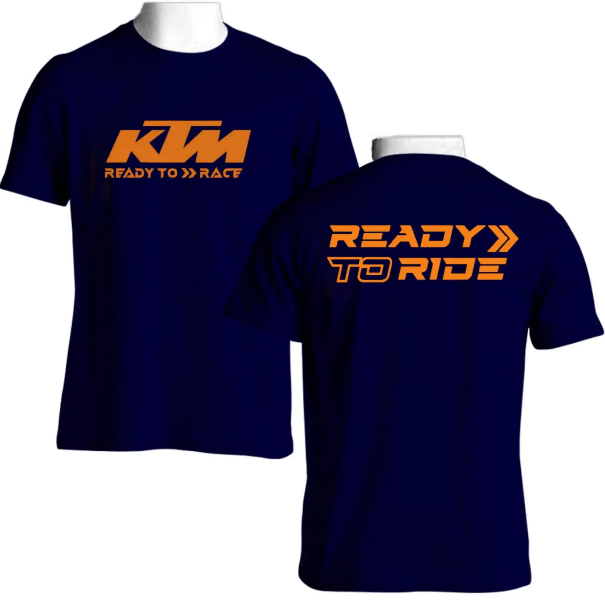 Фото Футболка KTM READY TO RACE, футболка с короткими рукавами для взрослых, летняя повседневная футболка из чистого хлопка №1