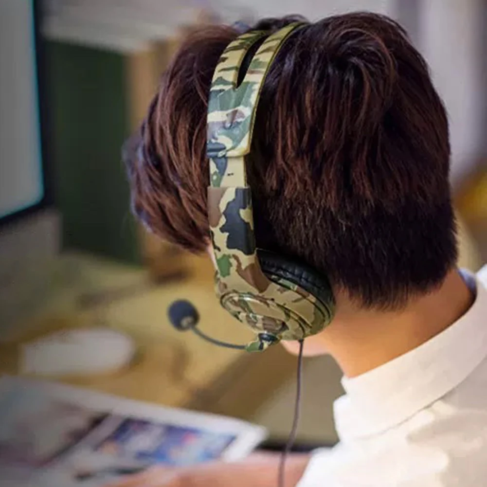 Игровые наушники для PS4 стерео наушники-вкладыши камуфляжный дизайн гарнитура ПК