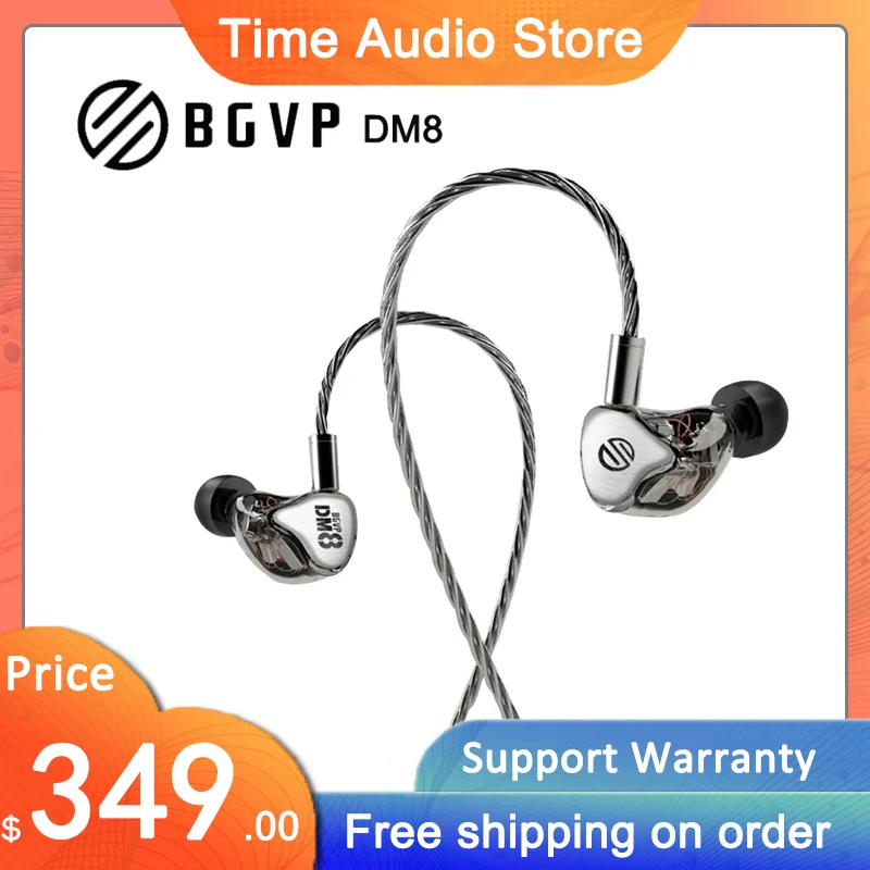 Наушники BGVP DM8, шумоподавляющие наушники-вкладыши, проводные наушники-вкладыши Sonion 8BA с сильным басом, Милая модель вокальной гарнитуры