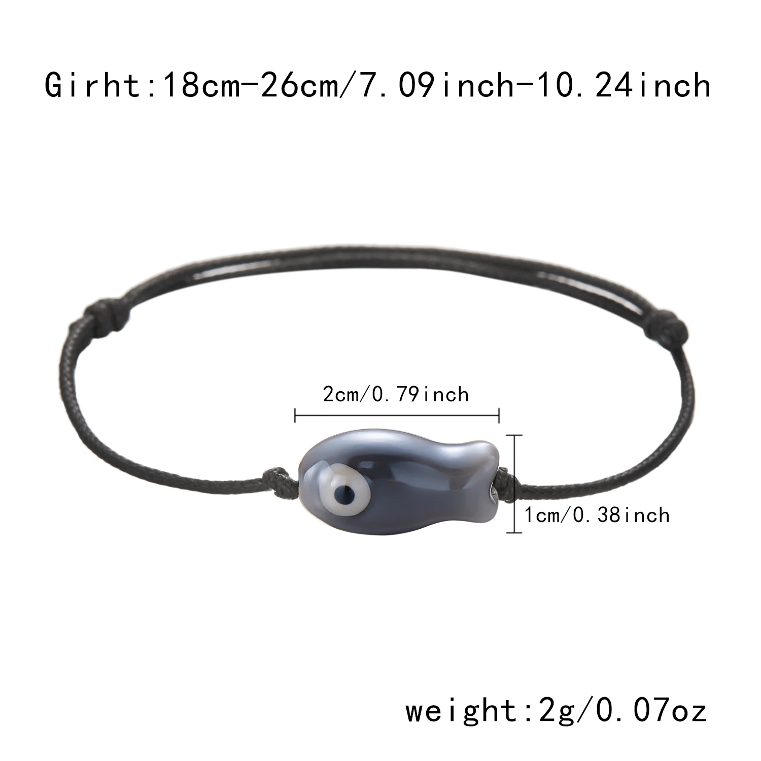 Fashion Cute Cartoon Ceramic Fish Bracelet For Women Adjustable Handmade Woven Rope Girls Friendship Jewelry Party Gift