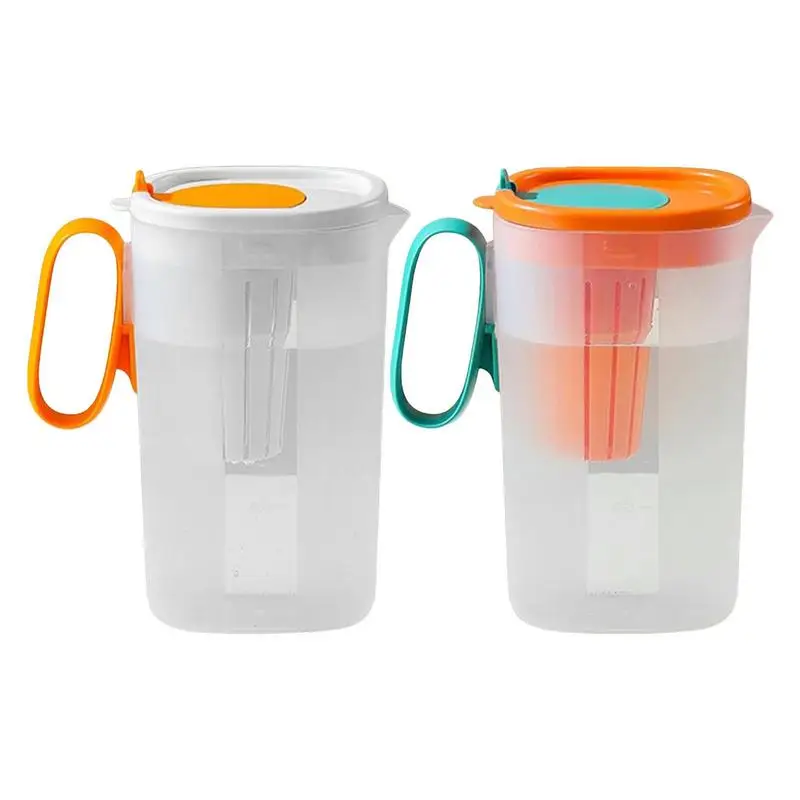 

Drink Pitcher Refrigerator Cold Kettle Summer Large Capacity 1.55L Iced Beverage Dispenser Daily Use For Cocktails Iced Tea Milk