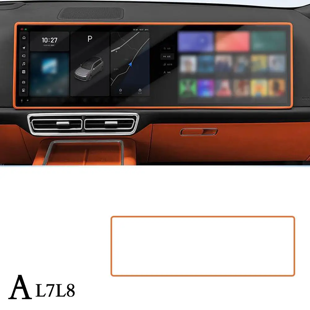 

Для ведущего идеального LiXiang L7 L8 L9 2022 2023 рамка для автомобильного экрана Защита краев Центрального управления силиконовый защитный чехол