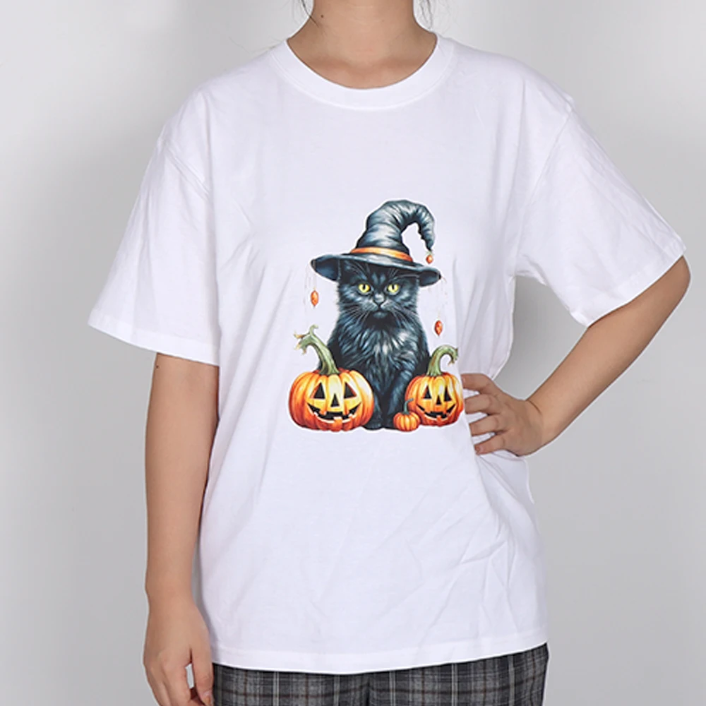 Футболка для Хэллоуина 100% хлопок индивидуальный дизайн логотип мужчин и женщин