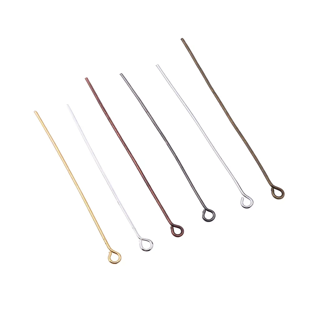 Eye Head Pins 20 25 30 35 40 45 50 mm Eye Pins Findings For Diy Jewelry Making Jewelry Accessories Supplies