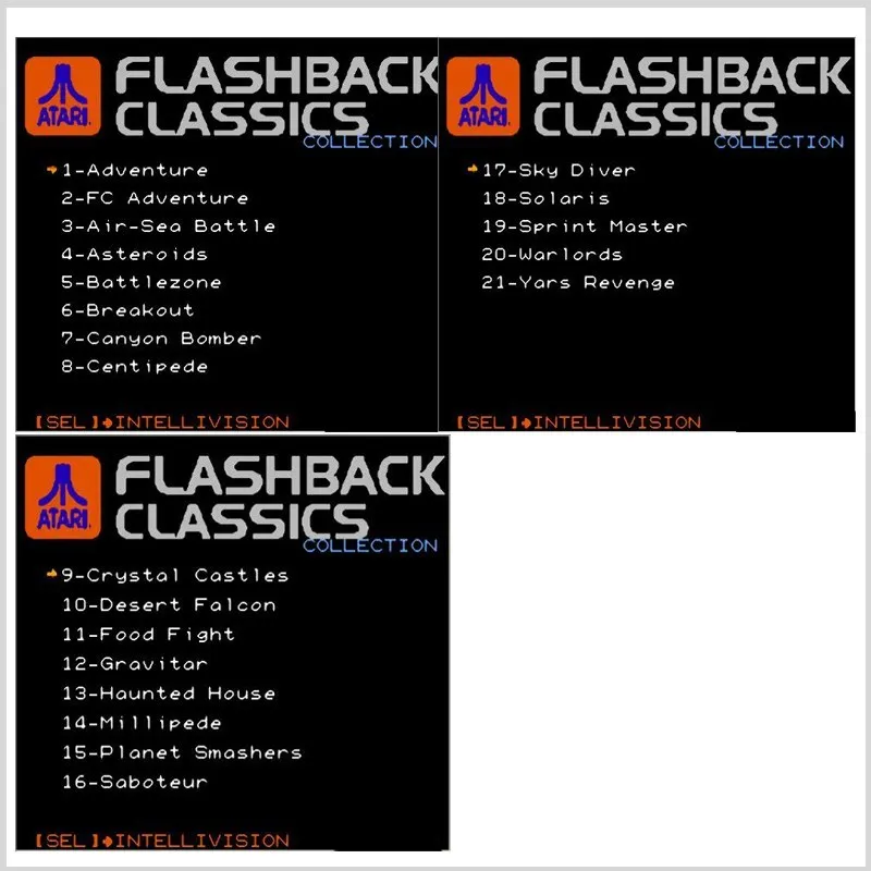 Новый игровой картридж Atari flashback 21 и Intellivision 25 46 в 1 для видеоигровой консоли FC |