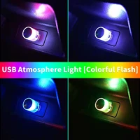 car mini usb led ambient lights decorative lamp flashing colorful portable plug play auto interior atmosphere light for bedroom