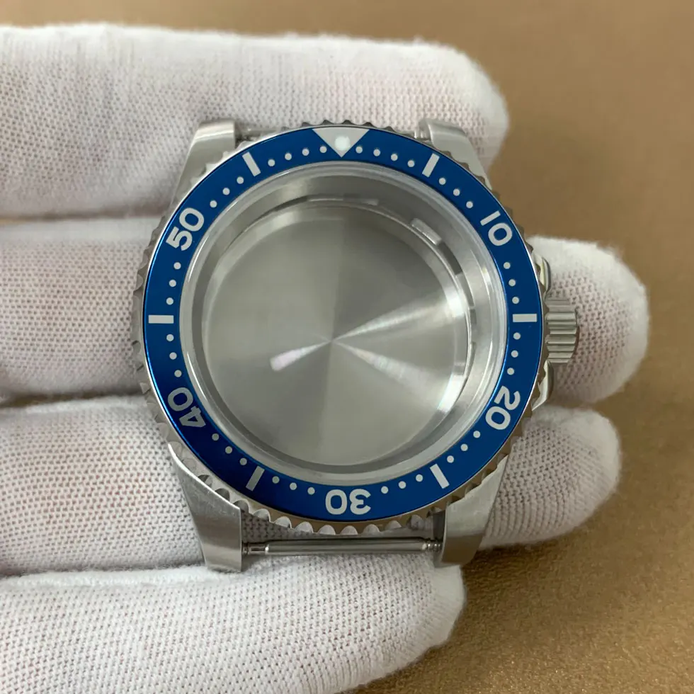 40.7mm Modification Watch Case 316L Stainless Steel Waterproof Sapphire Glass Mirror Fit NH35 NH36 4R Automatic Movement