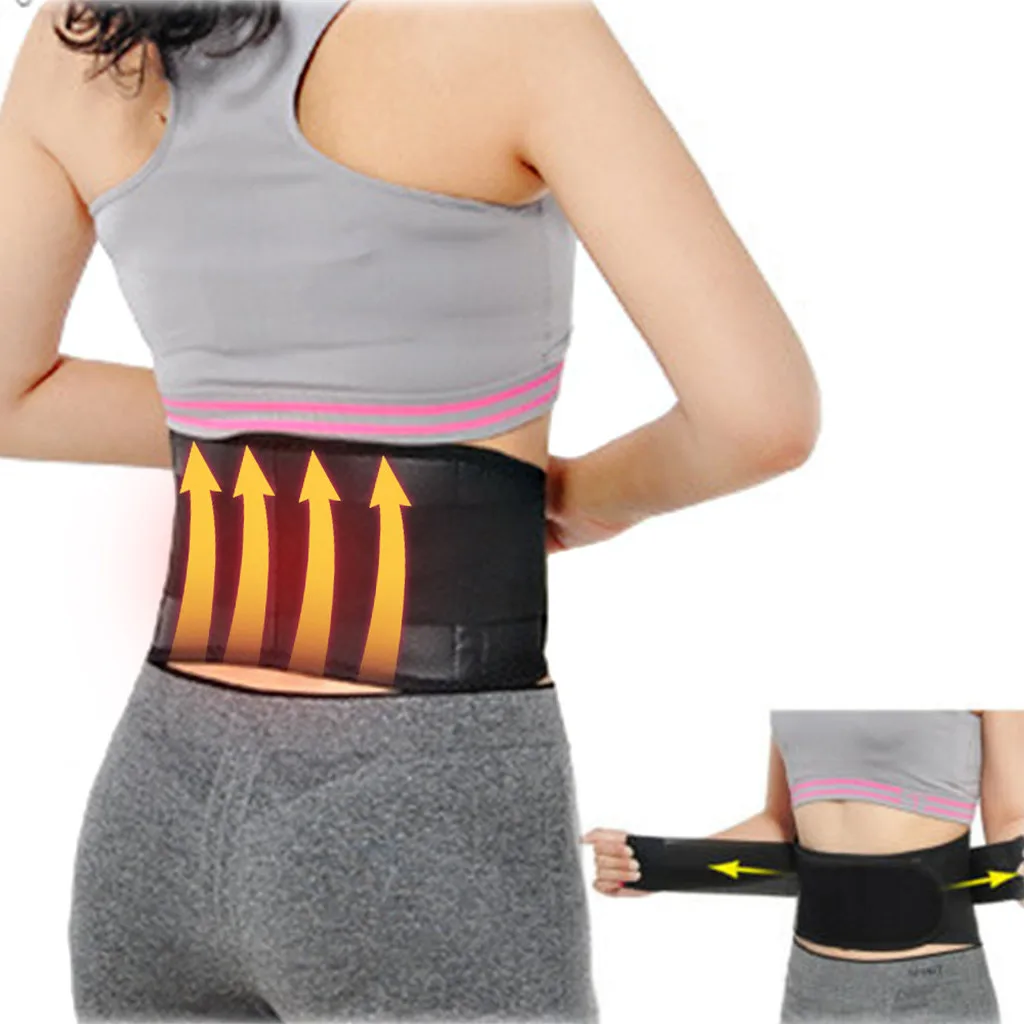 

Leather Buckle Belt Back Pain Heat Brace Waist Magnetic Support Relief Belt For Lower Belt Engineers Belt Buckle Free Shipping
