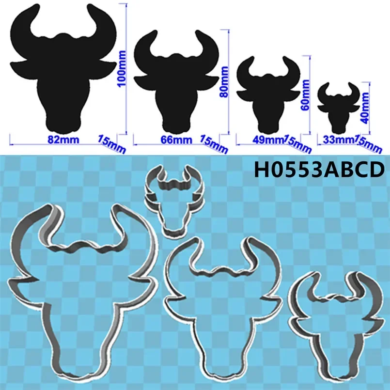 

Формочка для печенья Bull Head 3D