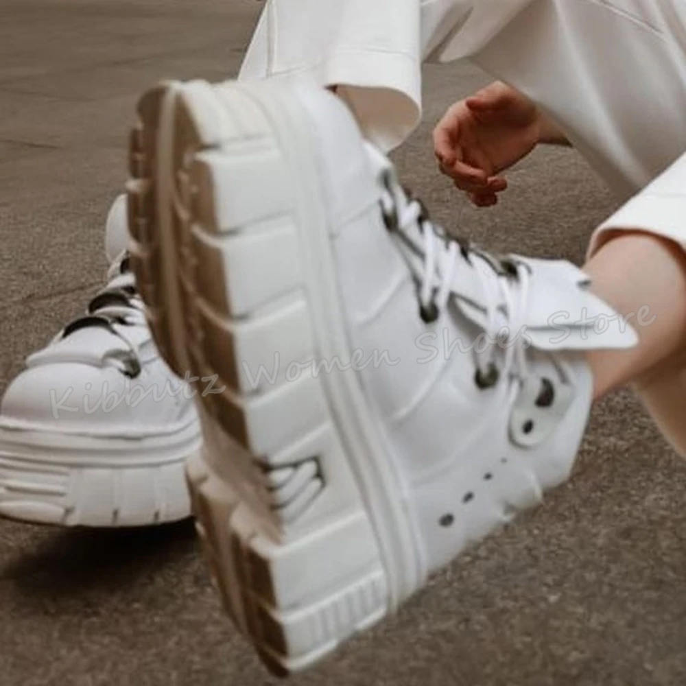 Женские кроссовки в стиле панк Y2k толстая подошва платформа готика темный стиль