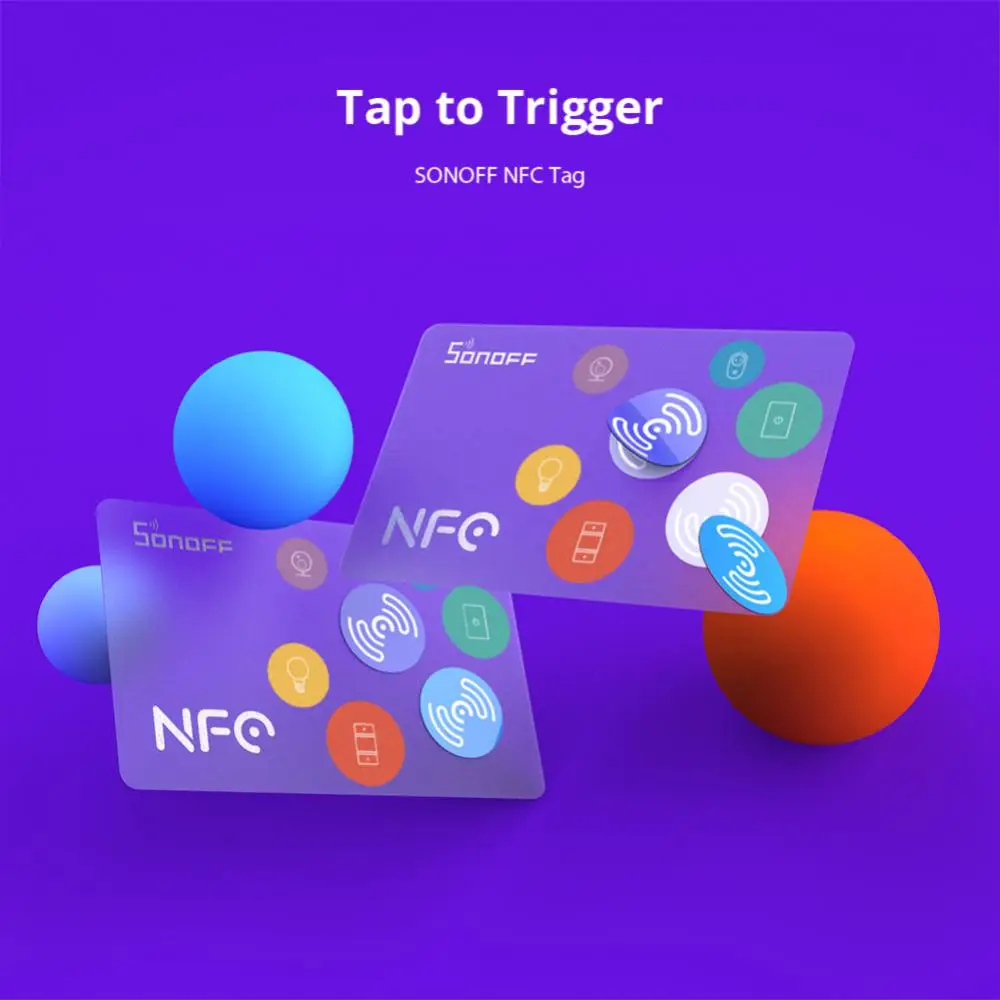 

Смарт-метка SONOFF NFC Tag 215, чип 540 байт, быстрые клавиши автоматизации, нажмите для запуска умной сцены, Совместимость с телефонами с поддержкой NFC