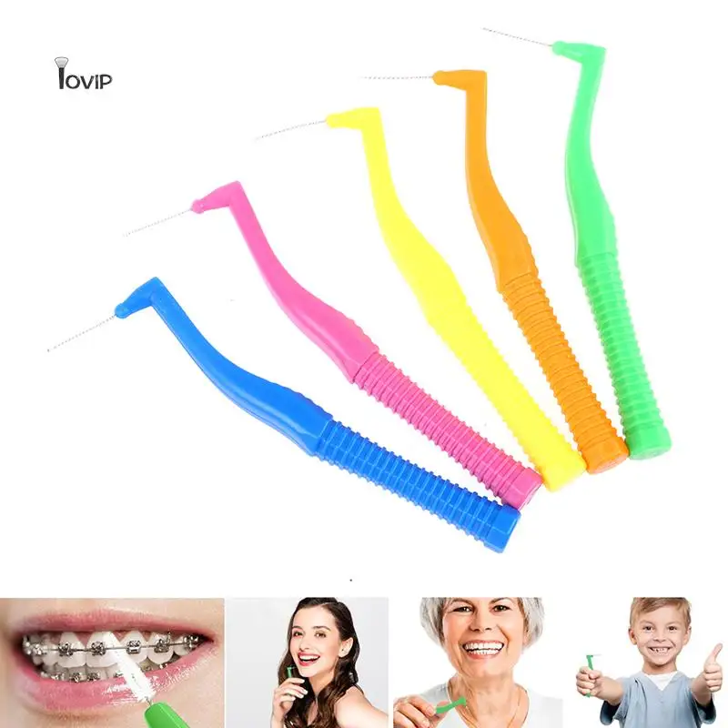 

Ортодонтические скобы 20 шт., межзубные щетки для чистки между зубами, мини зубная щетка, дорожная портативная коробка для уборки зубов