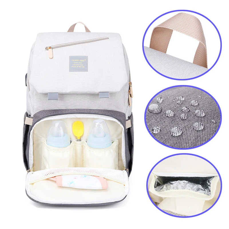

2021 New Diaper Bag Mummy Maternity Backpack Baby Stroller Knapsack Waterproof Handbag Nursing Nappy Rucksack Kid Going Out Bags