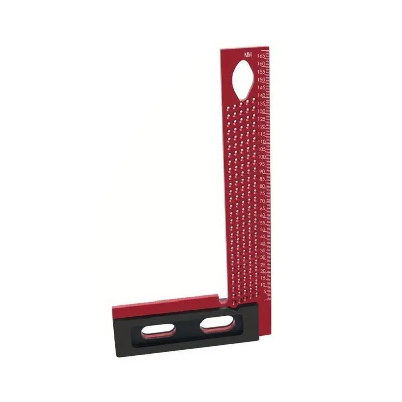 Фото 652f Scribling Square Line Tool Woodworking Rescaing Ruler Ruler Aluminum Framing Square L Type Ruler Scriber №3