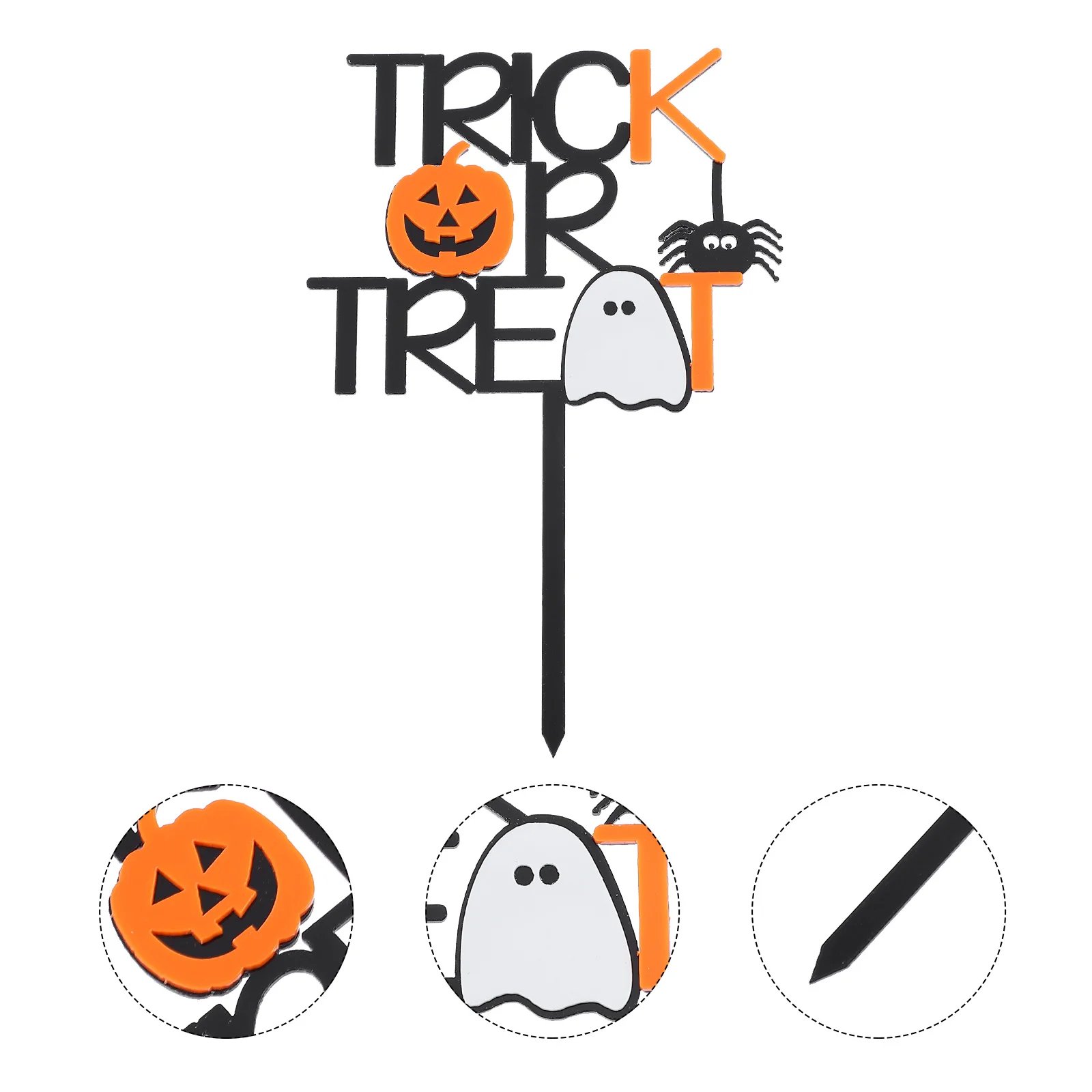 

1pc Appetite Topper Scary Fondant Topper Haunted House Decor Cake Toothpick Happy Cake Adornment