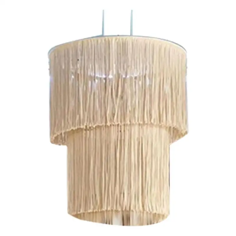 

Абажур в стиле бохо для ламп, элегантный потолочный светильник, подвесной, плетеный вручную, украшение для детской комнаты
