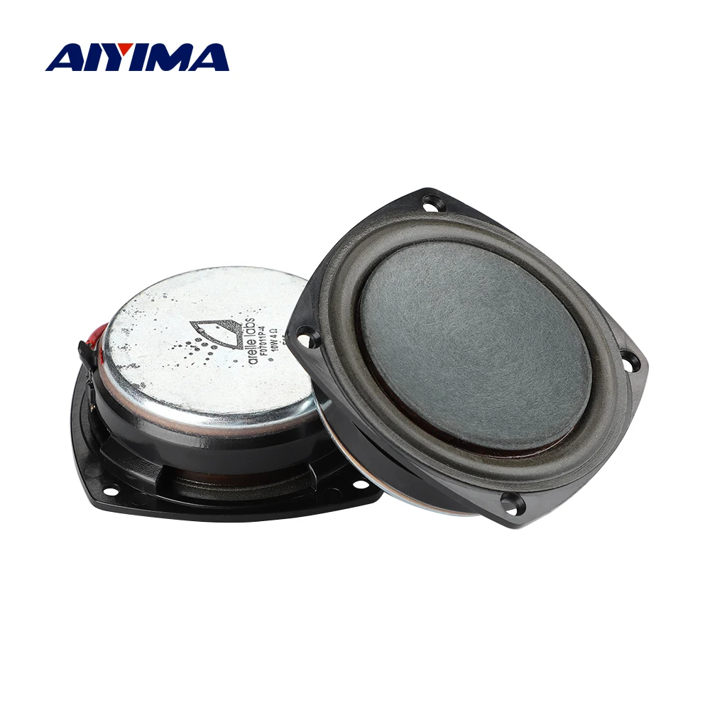 

AIYIMA 2 шт. 2,75 дюйма Портативный Полнодиапазонный аудио динамик 4 Ом 10 Вт ультратонкий неодимовый динамик 50 мм звуковая катушка домашний громк...