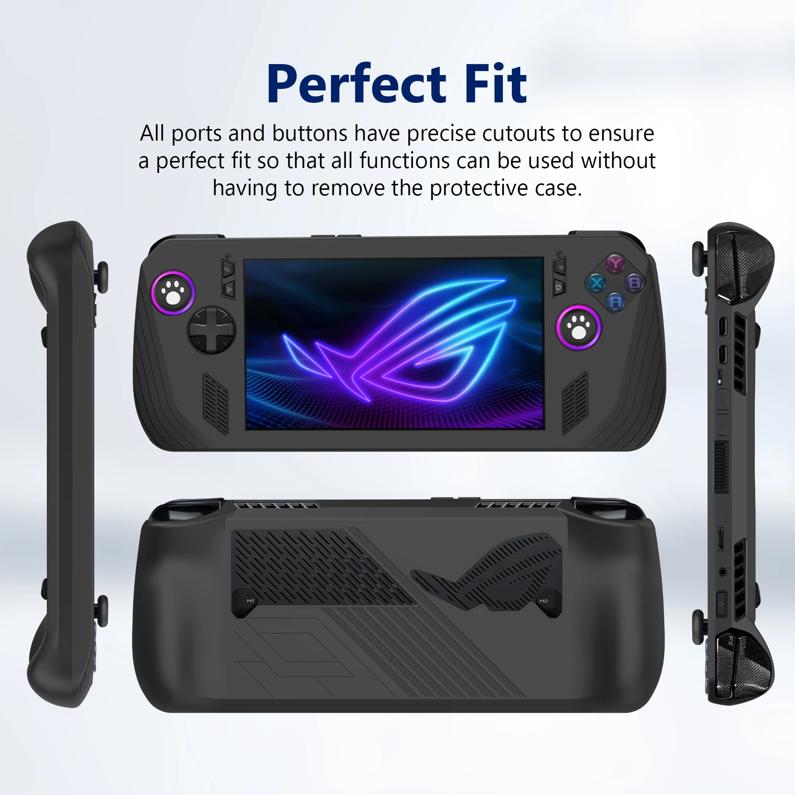 Силиконовый защитный чехол для Asus Rog Ally X с силиконовой крышкой рокер игровой