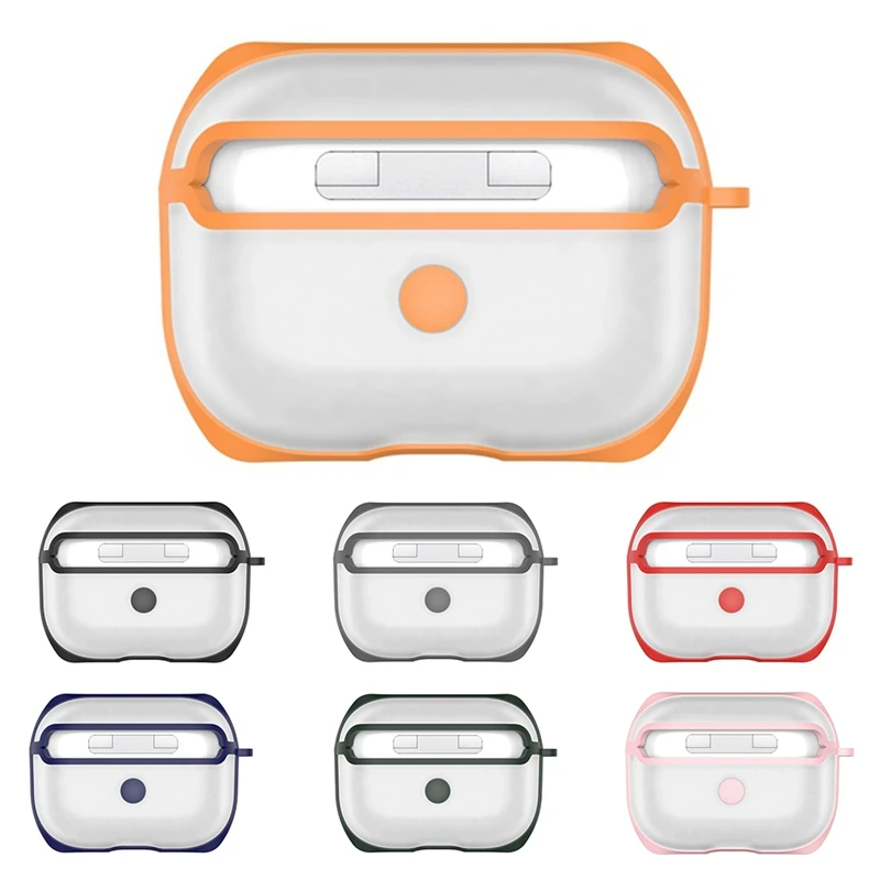 

Жесткий прозрачный чехол для наушников AirPods Pro, чехол, прозрачный защитный чехол для Air Pods Pro, чехол с защитой от падения и брелоком