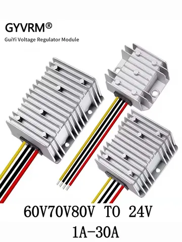 DC 60V 72V 80V to 24V 1A 3A 5A 8A 10A 15A 20A 25A 30A Понижающий преобразователь постоянного тока понижающего напряжения Регулятор 72 Вольт-24 Вольт Модуль