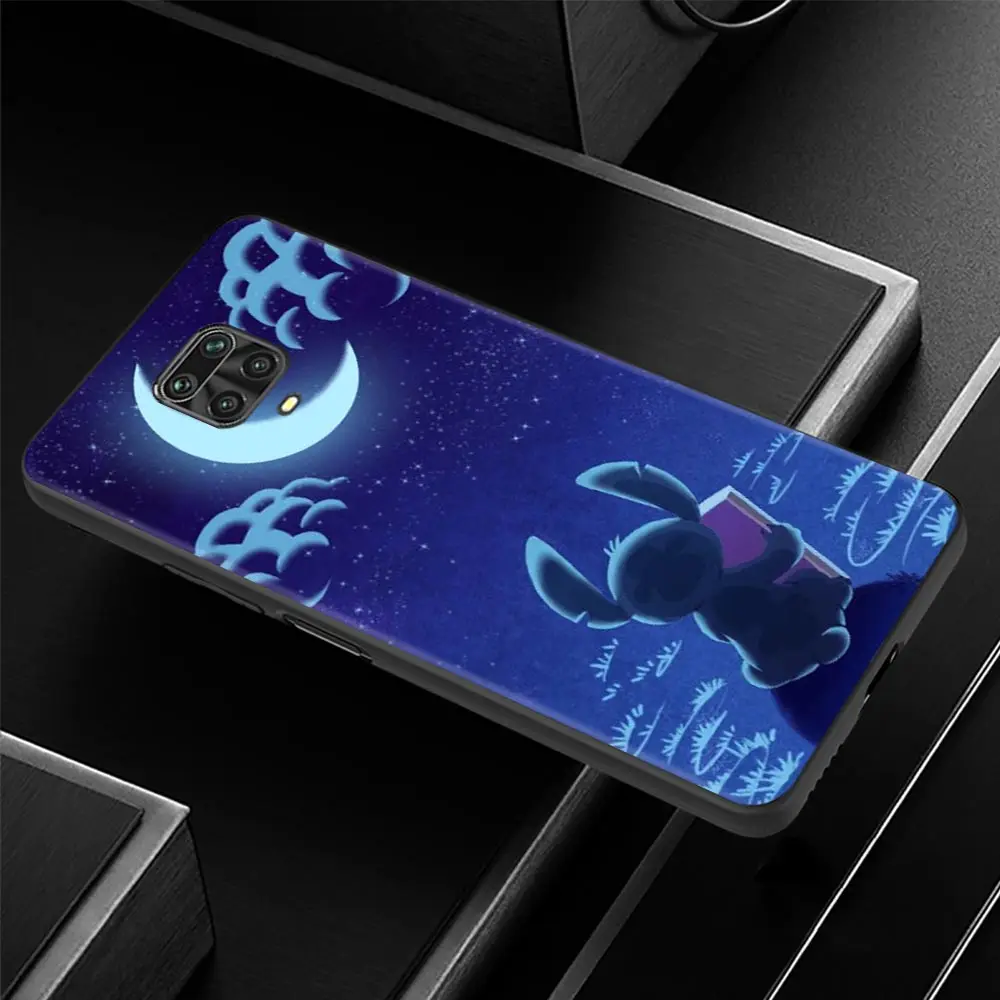 Чехол для Xiaomi Redmi Note 11/9/8/10 Pro Max/7/9T/8T/9S/10Lite футляр REDMI 9/8/9C/9A/8A/7A голубой Ститч смотрите