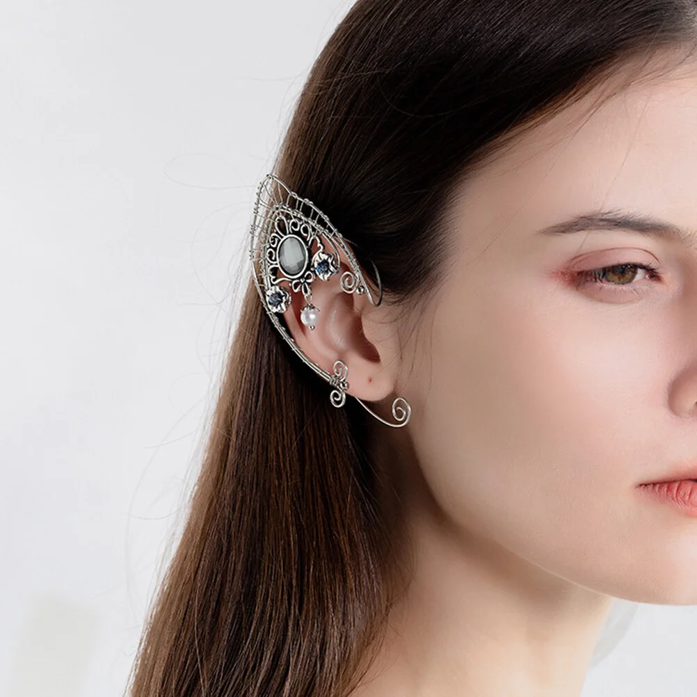

Fairy Jewelry Ear Cuffs Silver Earring Elf Earrings Women Vintage Temperament Wrap