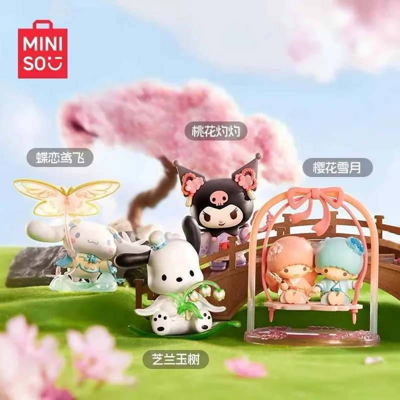 В наличии Miniso слепая коробка Sanrio New Rhyme Flower Clothes Series Kuromipacha Dog Big Ear Декоративные