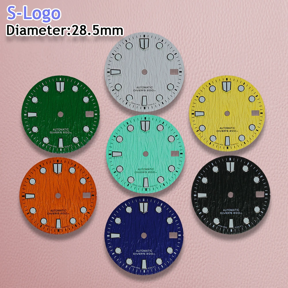 Циферблат с логотипом S 28 5 мм циферблат NH35 Ocean Glaciers подходит для NH35/NH36/4R/7S японский