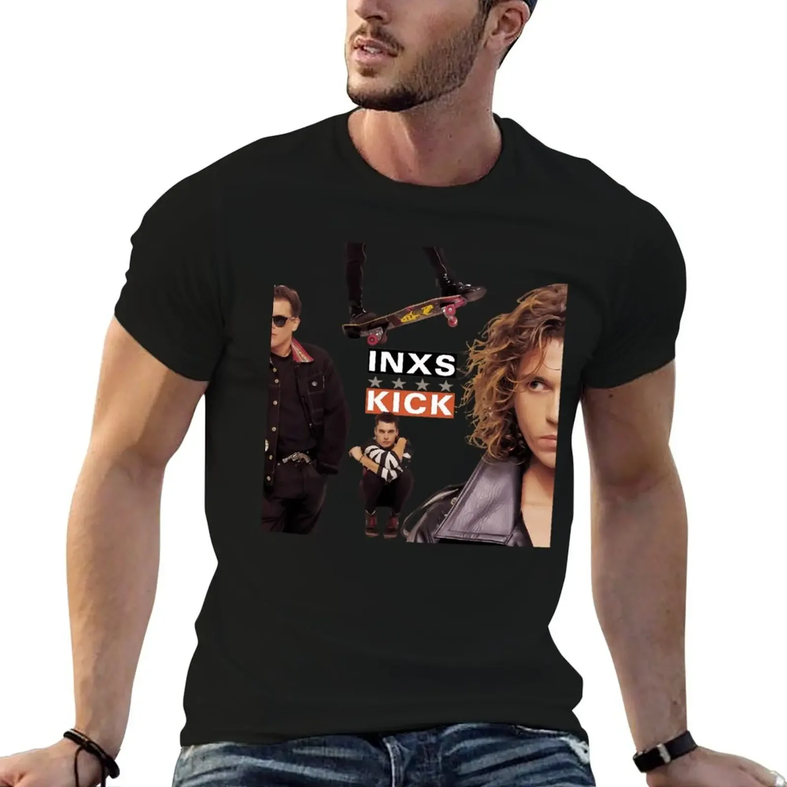 Футболка Inxs Kick 34 винтажная летняя одежда необходимая футболка для пота мужская