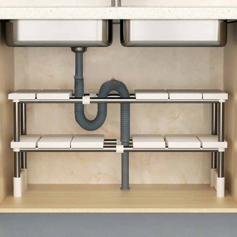 

Расширяемая полка для кухни из нержавеющей стали